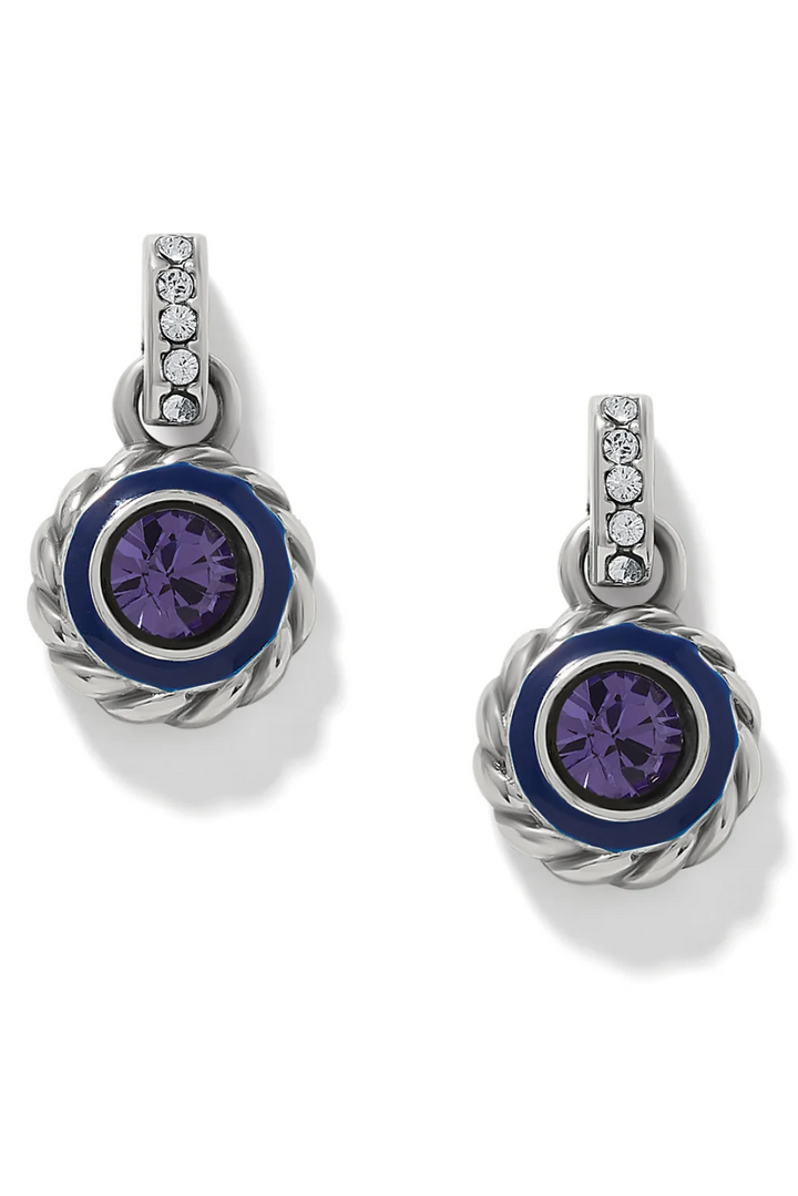 Brighton Halo Gemma Petite Round Post Drop Earrings