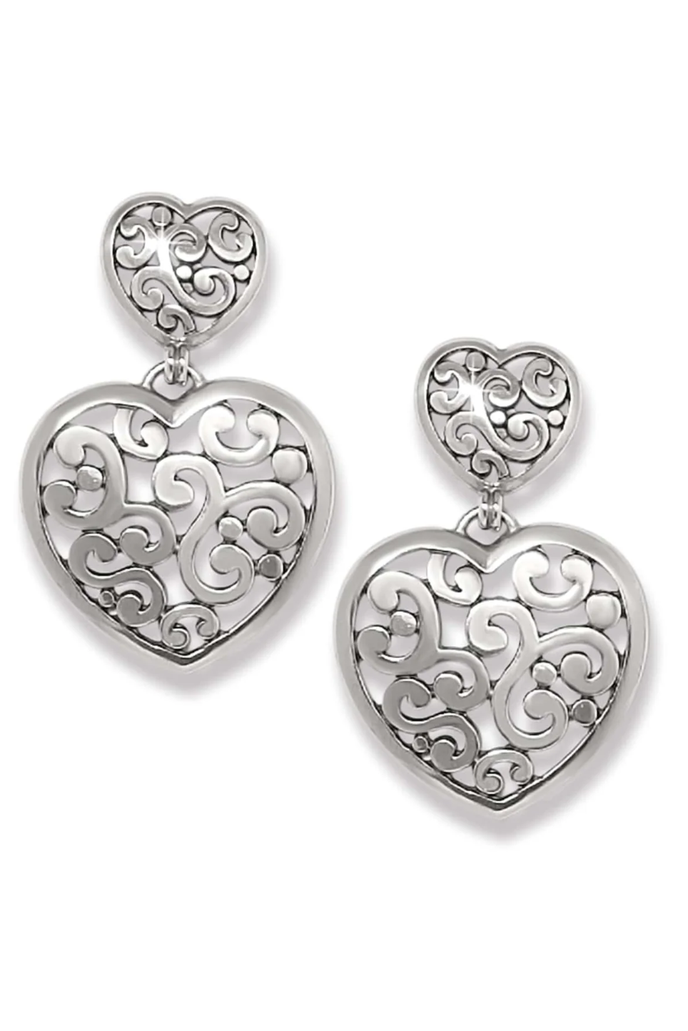 Brighton Contempo Heart Double Post Drop Earrings