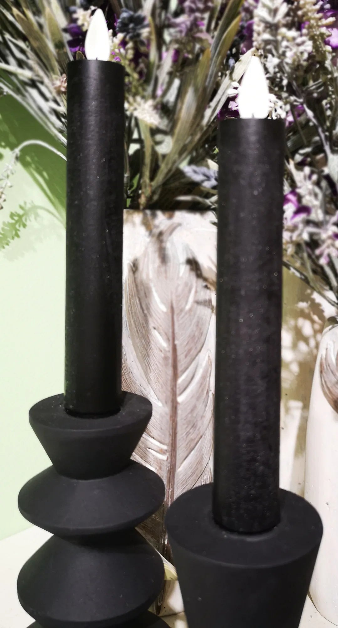 Standard Moving Flameless Taper Candle Set