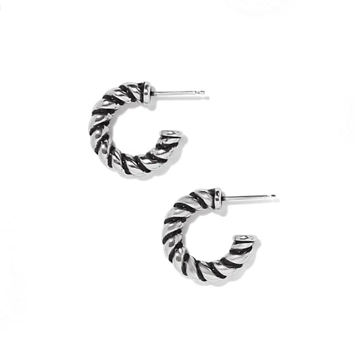 Brighton Interlok Twist Small Post Hoop Earrings