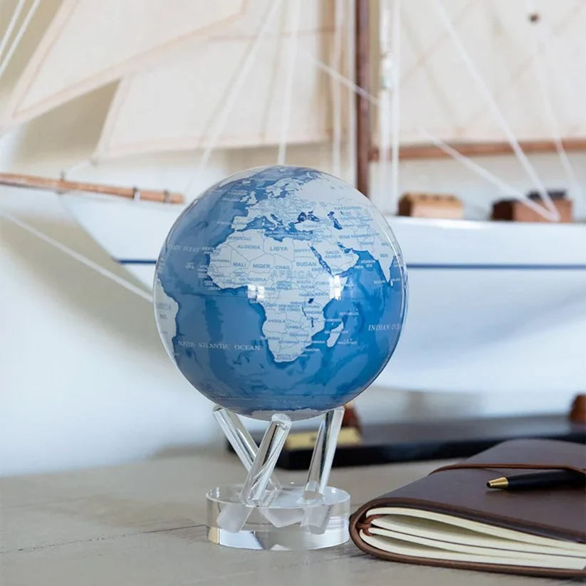 Sky Blue& White Mova Globe