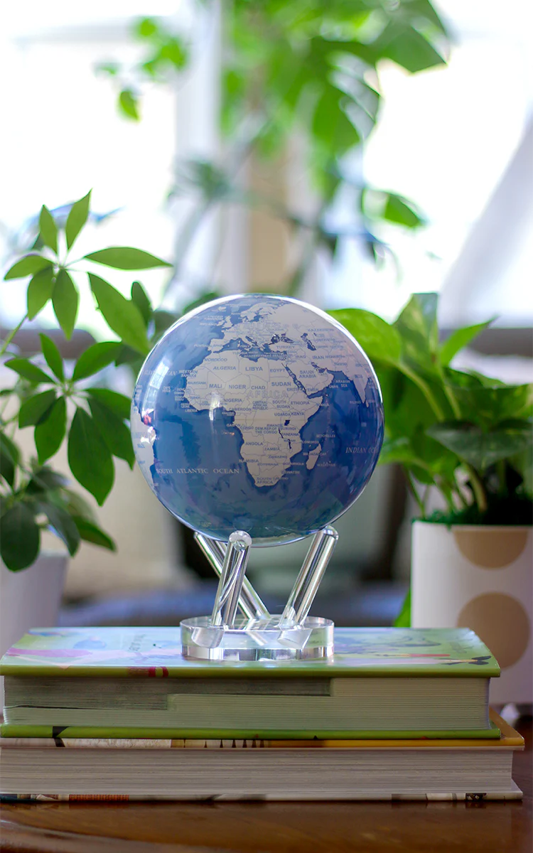 Sky Blue& White Mova Globe