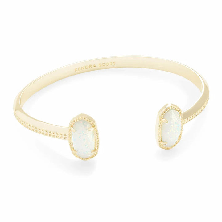 Kendra Scott Elton Cuff Bracelet - Gold White Opal