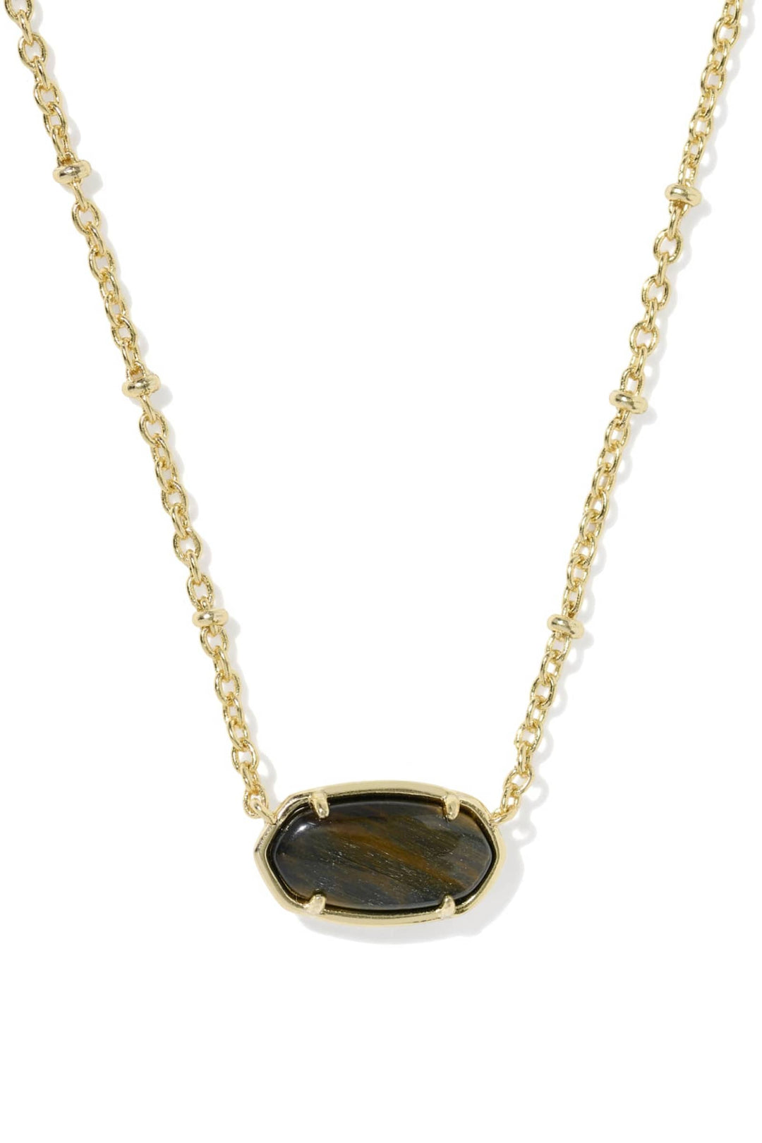 Kendra Scott Tiger Striped Elisa Short Pendant Necklace