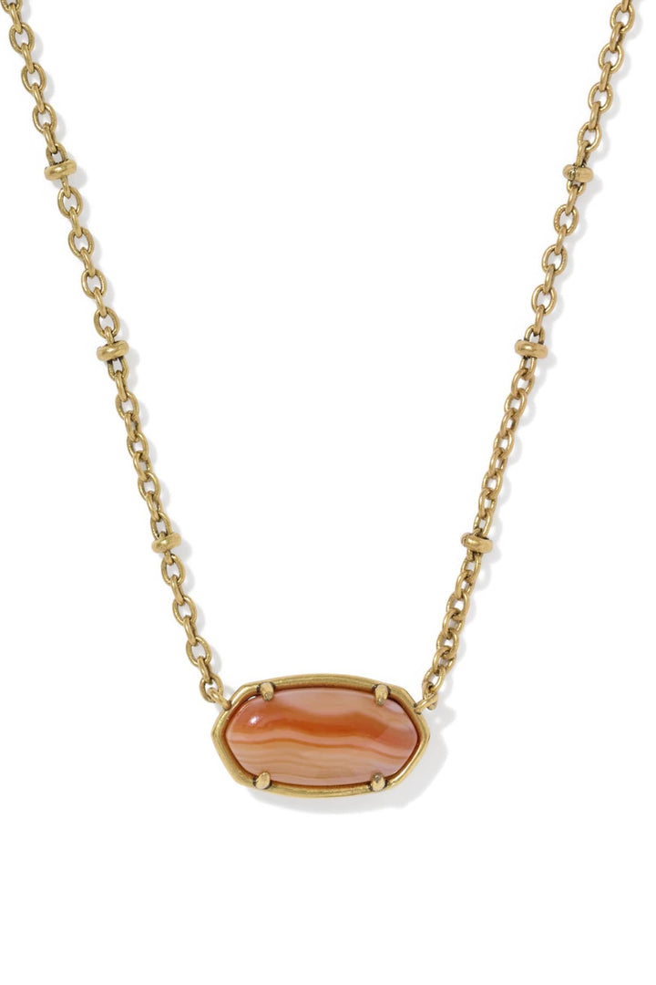 Kendra Scott Tiger Striped Elisa Short Pendant Necklace