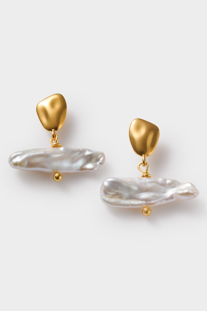 Katie Loxton Sol Pearl T Bar Earrings