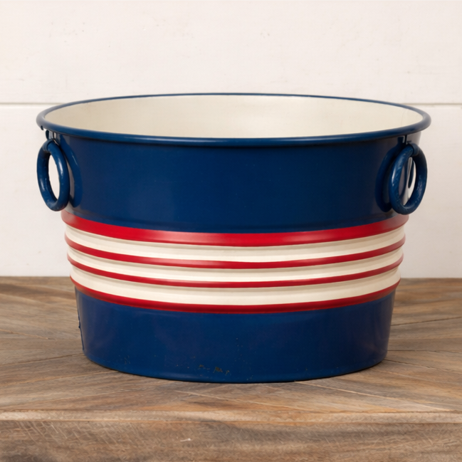 Metal Patriotic Bucket