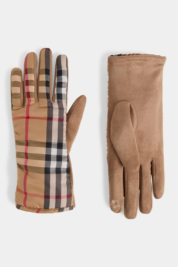 Plaid Touchscreen Gloves