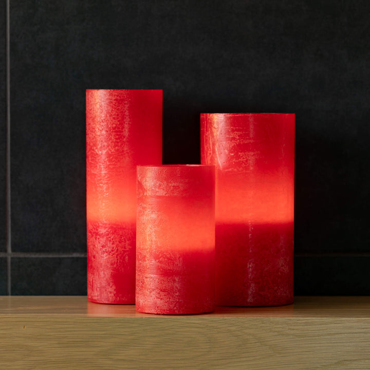 Timber LED Glow Candle Cranberry