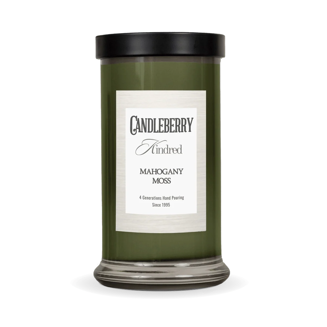 Candleberry Kindred Mohogany Moss Large Jar Candle