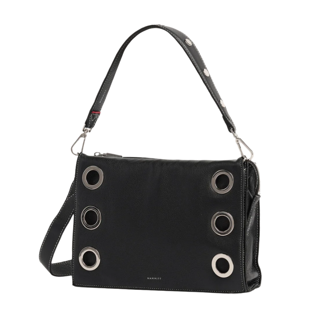 Hammitt Montana Clutch Lrg - Tempo Black/Silver