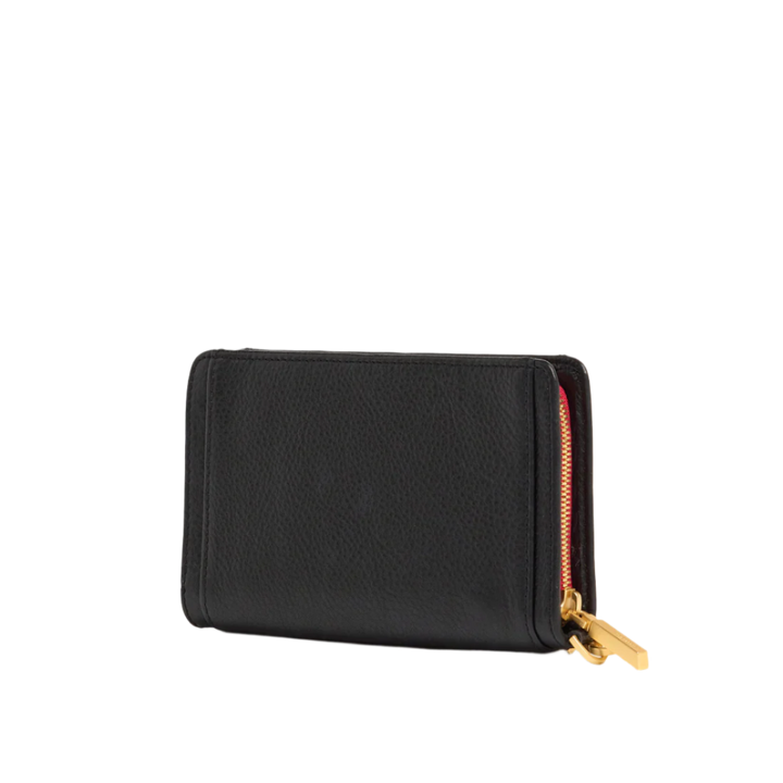 Hammitt Bryant Wallet - Black/Brushed Gold Red Zip