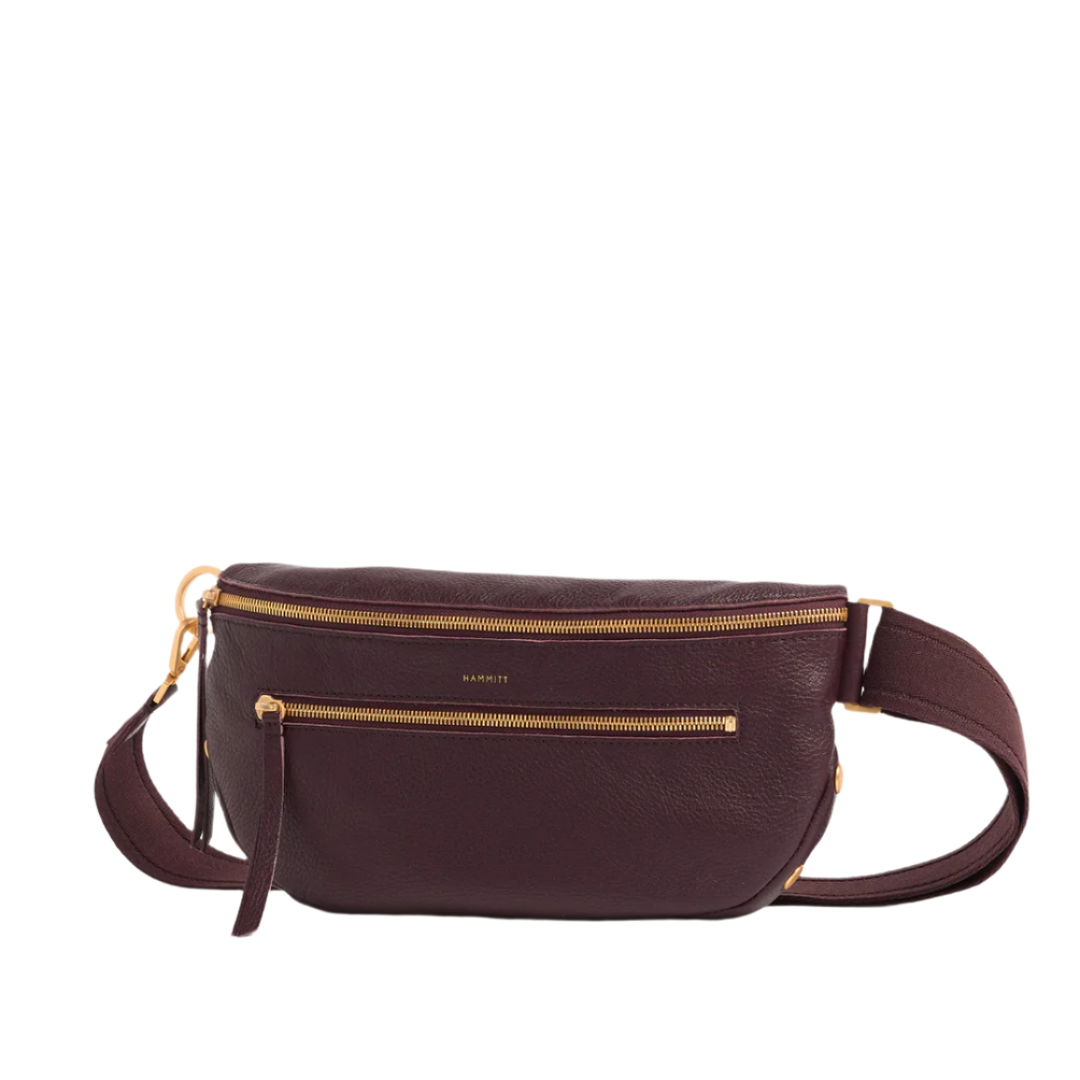 Hammitt Charles Crossbody Lrg - Cabernet Pebble/Brushed Gold