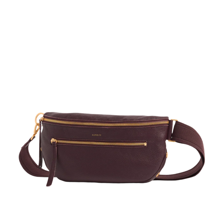 Hammitt Charles Crossbody Lrg - Cabernet Pebble/Brushed Gold