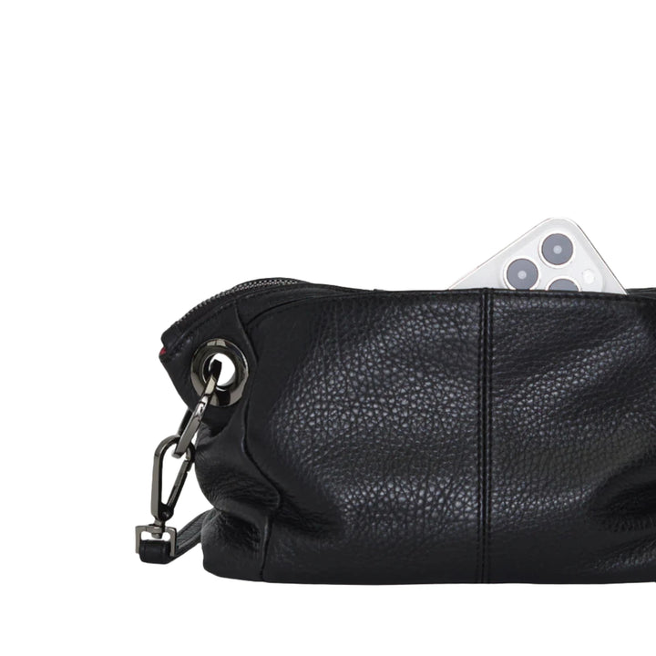 Hammitt Daniel Crossbody Clutch Small - Black/Gunmetal