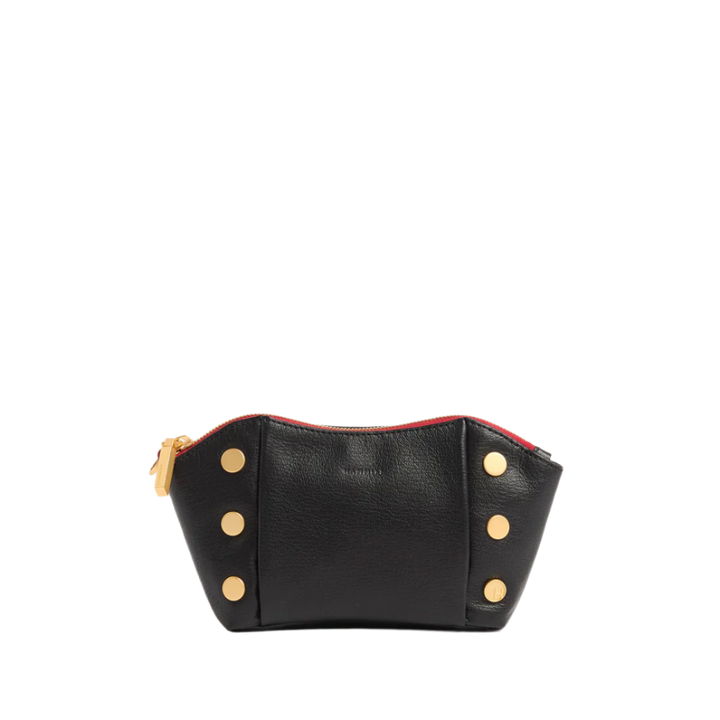 Hammitt Paul Pocket - Black Press/Brushed Gold Red Zip