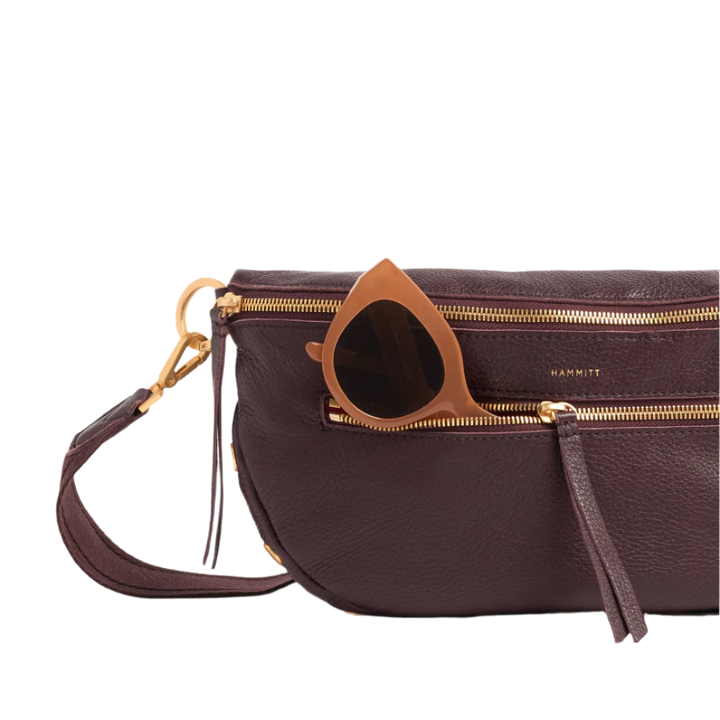 Hammitt Charles Crossbody Lrg - Cabernet Pebble/Brushed Gold