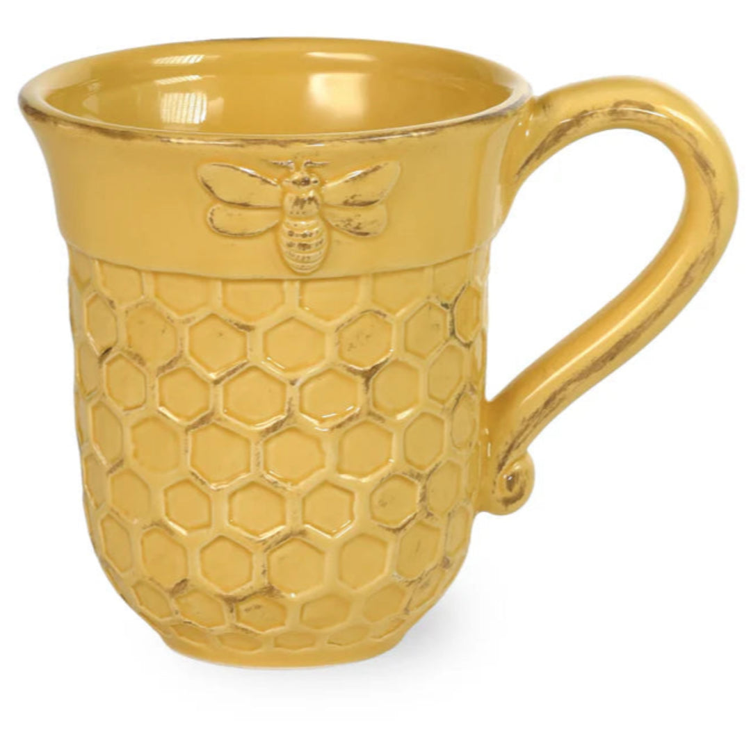 Yellow Honeycomb Mug