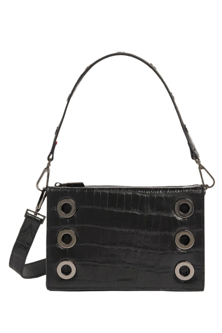 Hammitt Montana Clutch Sml - Evening Crocco/Gunmetal