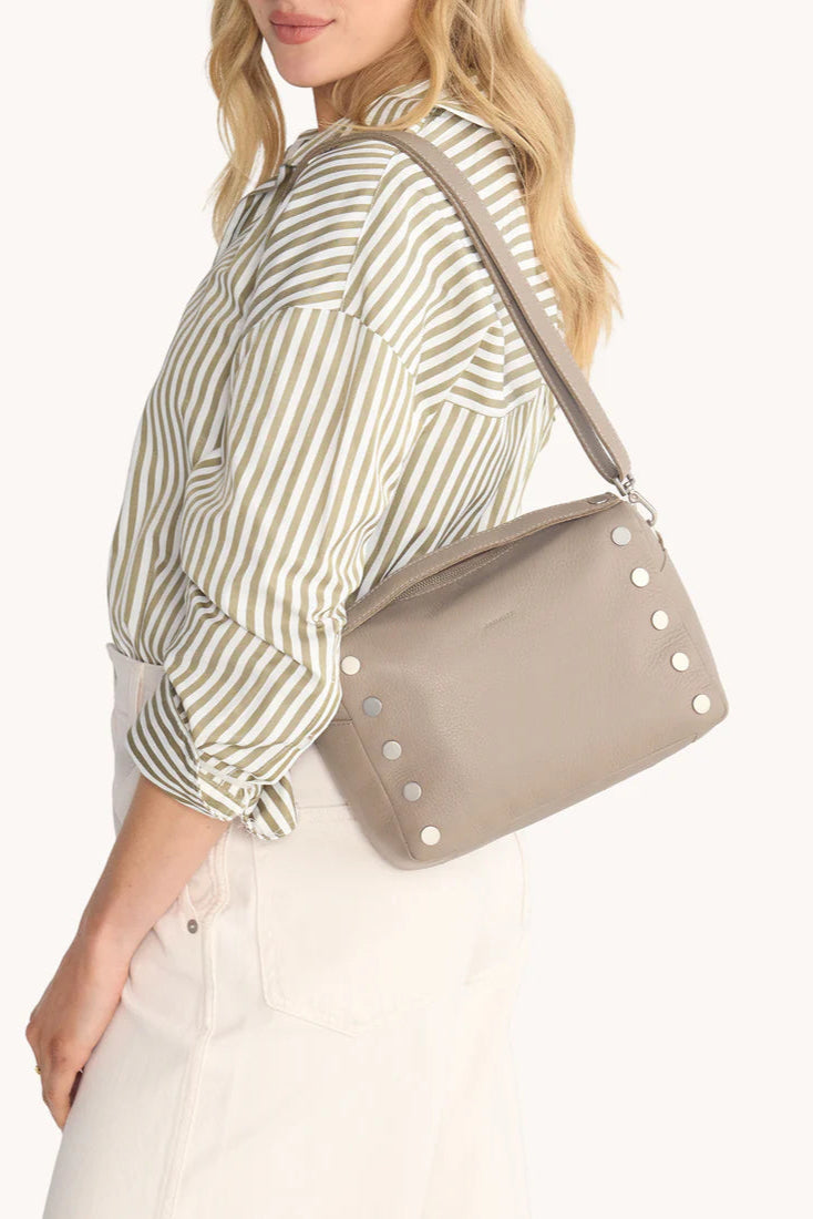 Hammitt Evan Crossbody Med -  Pewter Pebble/Brushed Silver