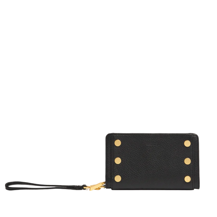 Hammitt Bryant Wallet - Black/Brushed Gold Red Zip