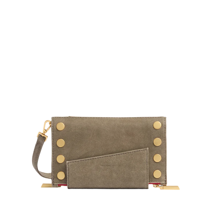 Hammitt Levy Bag - Pewter/Brushed Gold Red Zip