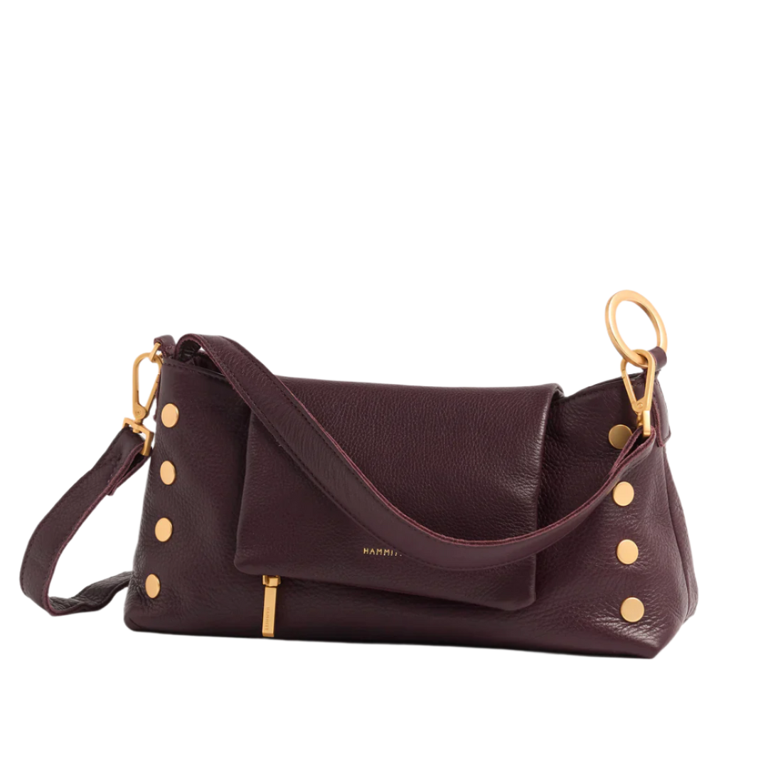 Hamiitt Vip Satchel - Cabernet Pebble/Brushed Gold