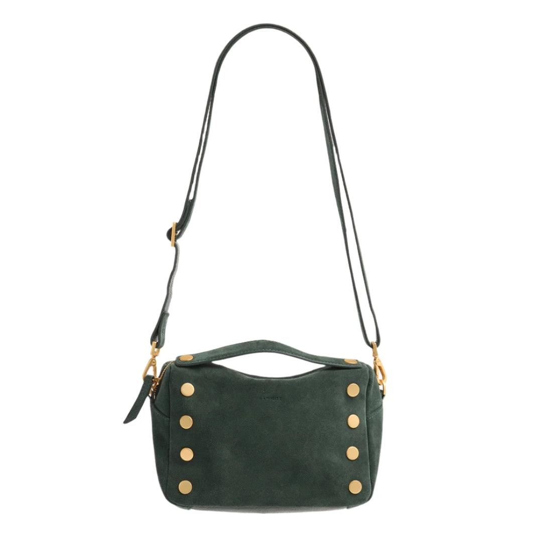 Hammitt Evan Crossbody Sml - Green Room Suede/Brushed Gold