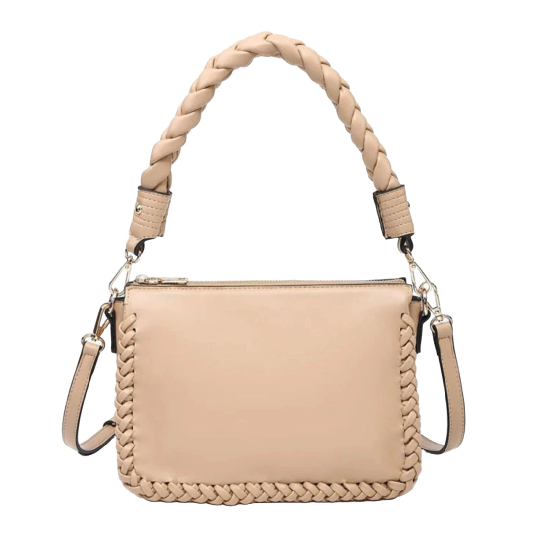Jen & Co Judith Braided Whipstitch Handle Bag