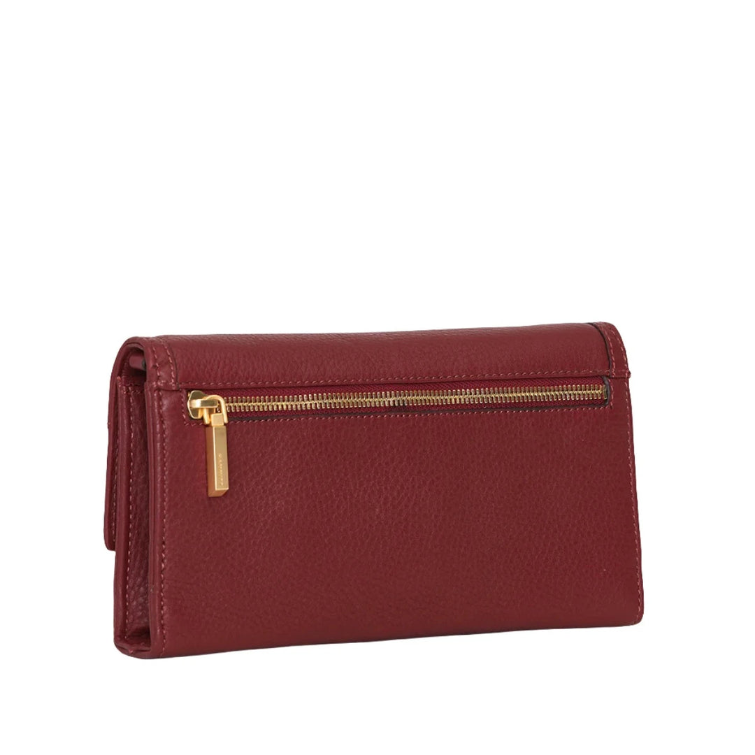 Hammitt AJ Crossbody Clutch - Pomodoro Red / Brushed Gold Hammered