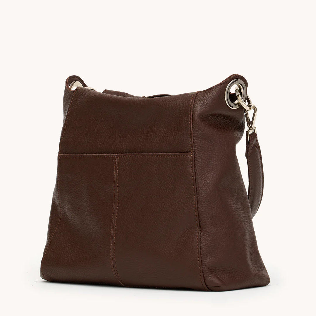 Hammitt Bryant Lrg - Espresso Pebble Weave/Silver