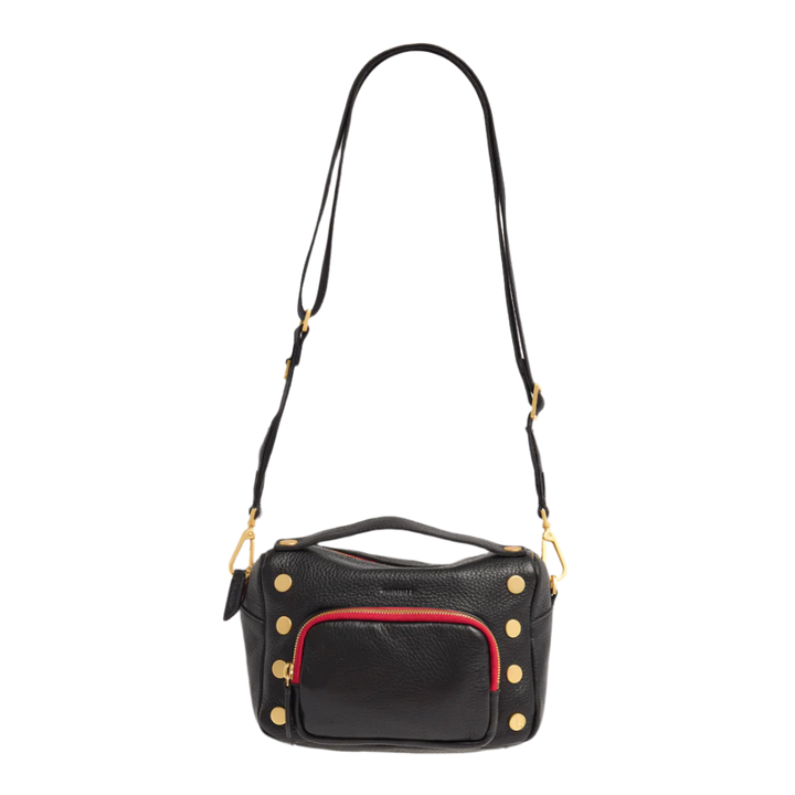 Hammitt Evan Crossbody - Cargo Black/Brushed Gold Red Zip