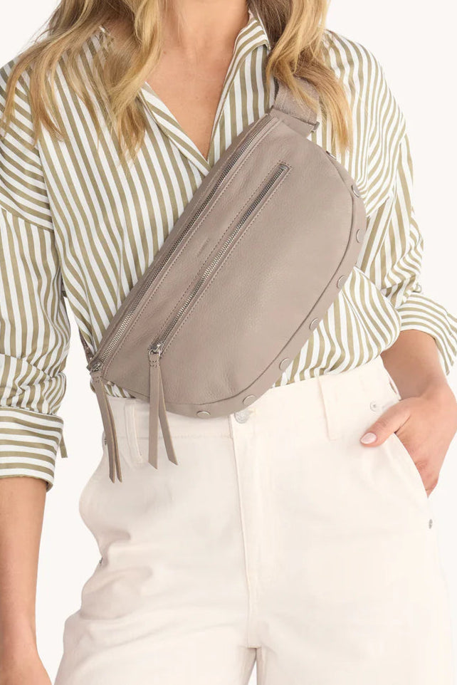 Hammitt Charles Crossbody Lrg - Pewter Pebble/Brushed Silver