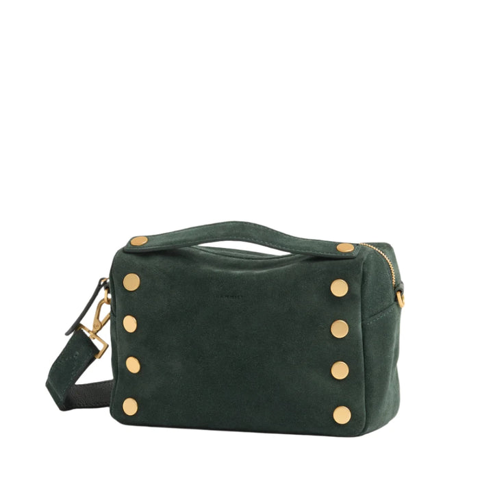 Hammitt Evan Crossbody Sml - Green Room Suede/Brushed Gold