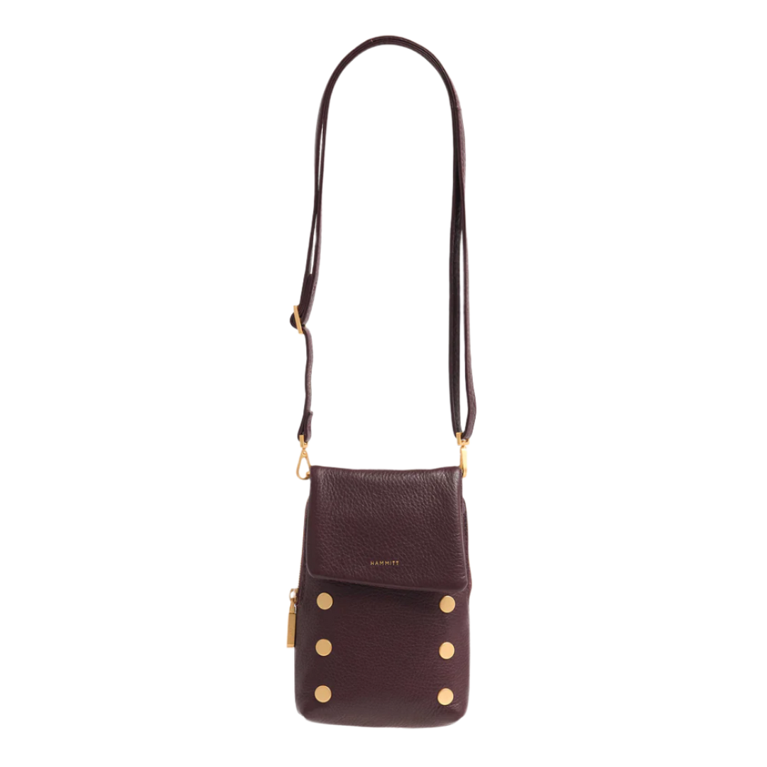 Hammitt Vip Mobile - Cabernet Pebble/Brushed Gold