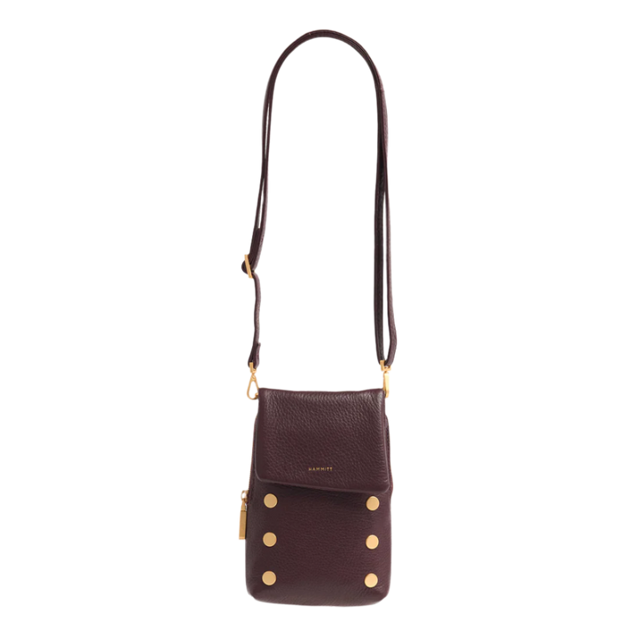 Hammitt Vip Mobile - Cabernet Pebble/Brushed Gold