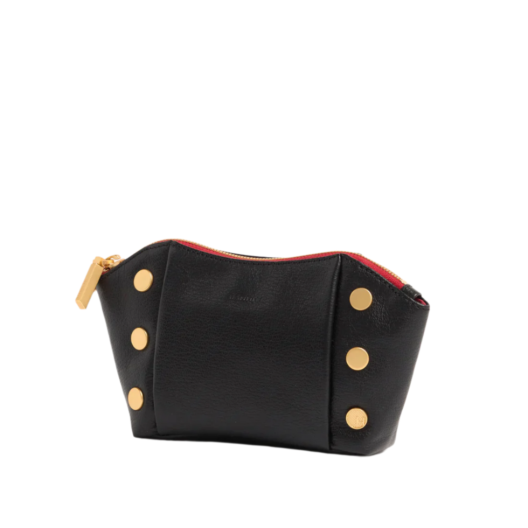 Hammitt Paul Pocket - Black Press/Brushed Gold Red Zip