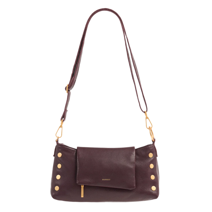 Hamiitt Vip Satchel - Cabernet Pebble/Brushed Gold