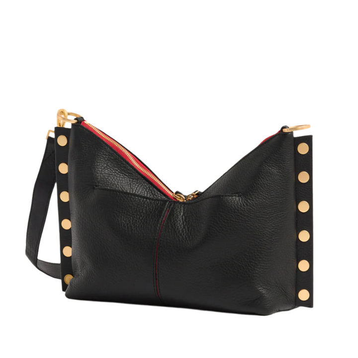 Hammitt Mr G Med - Black/Brushed Gold Red Zip