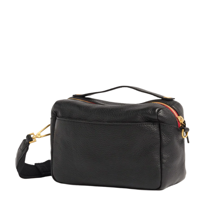 Hammitt Evan Crossbody - Cargo Black/Brushed Gold Red Zip