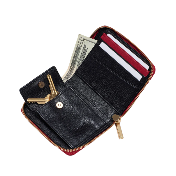 Hammitt 5 North - Black/Brushed Gold Red Zip