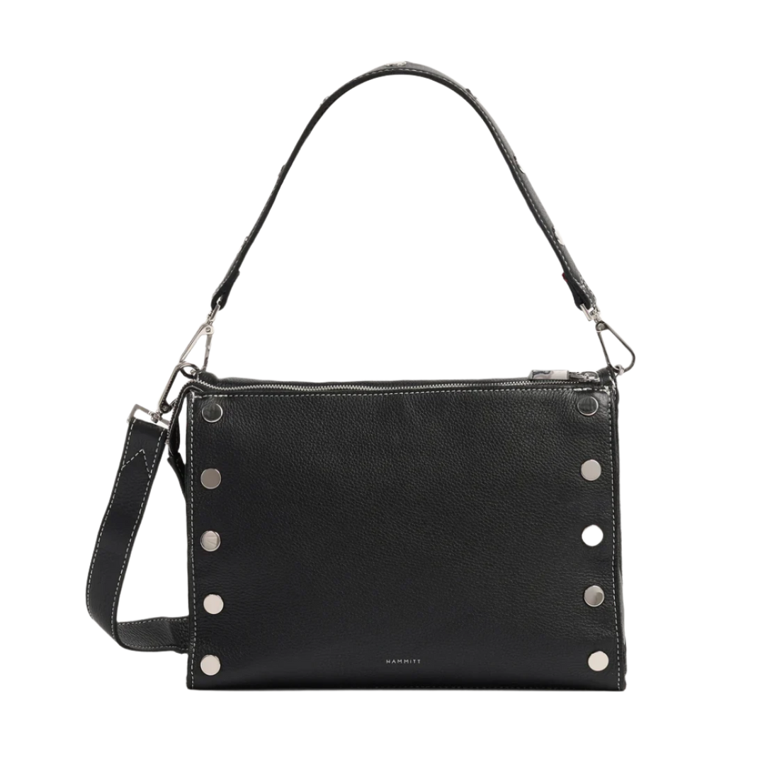 Hammitt Montana Clutch Lrg - Tempo Black/Silver