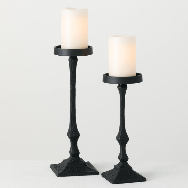 Black Pillar Candle Holder