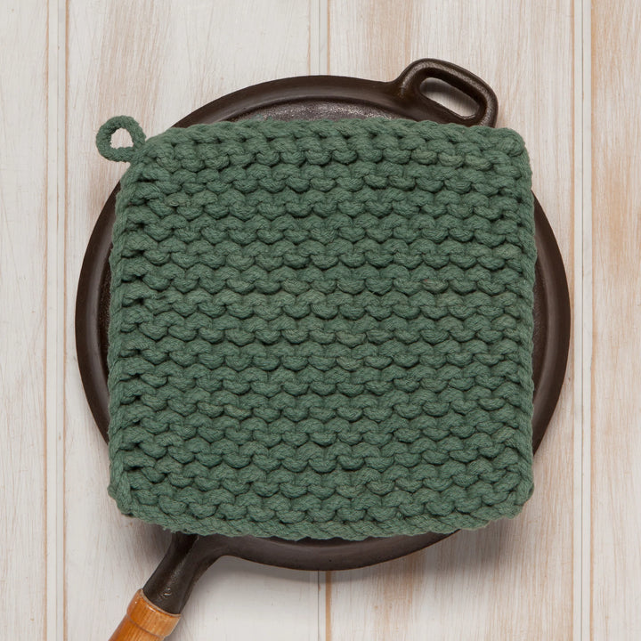 Jade Green Crochet Potholder