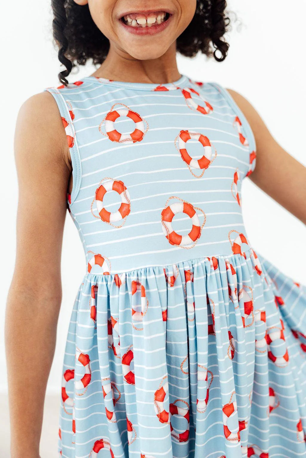 Little Lifeguard Girl's Tank Twirl Dress