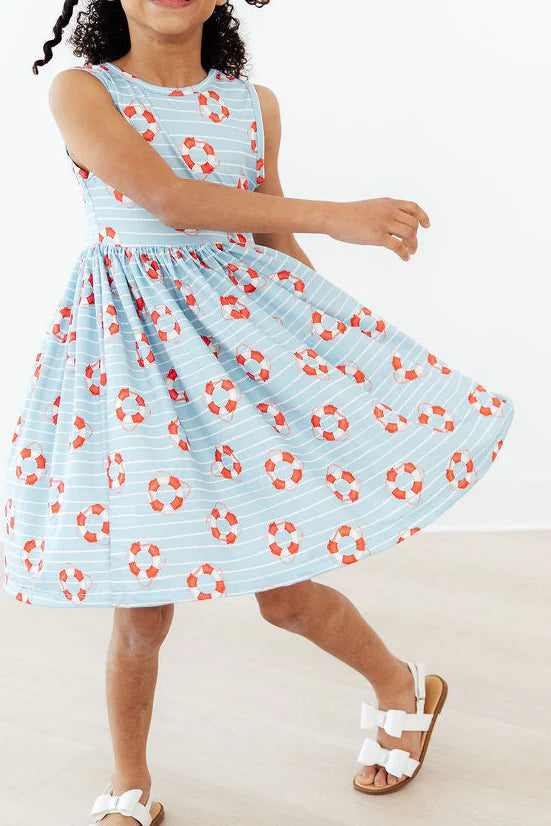 Little Lifeguard Girl's Tank Twirl Dress