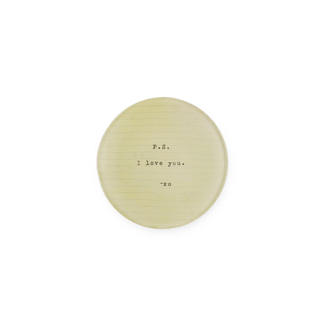 Mini Round Decoupage Quote Plate