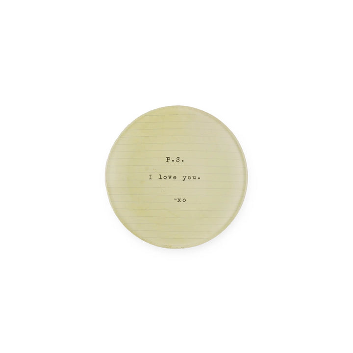 Mini Round Decoupage Quote Plate