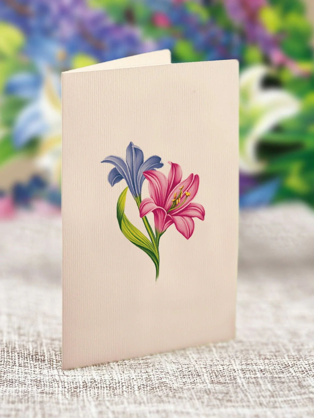 Mini Lilies & Lupines Pop-up Bouquet