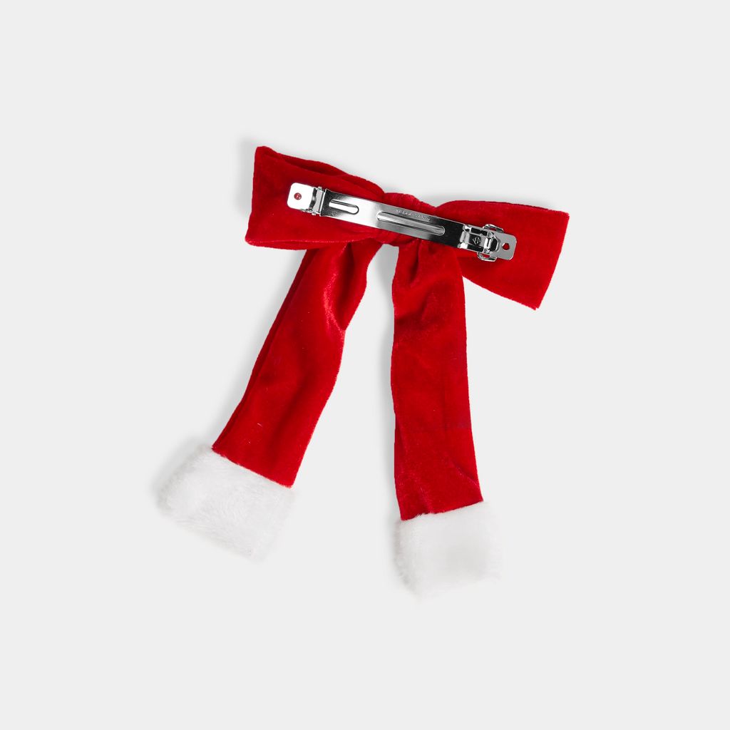 Santa Bow Barrette